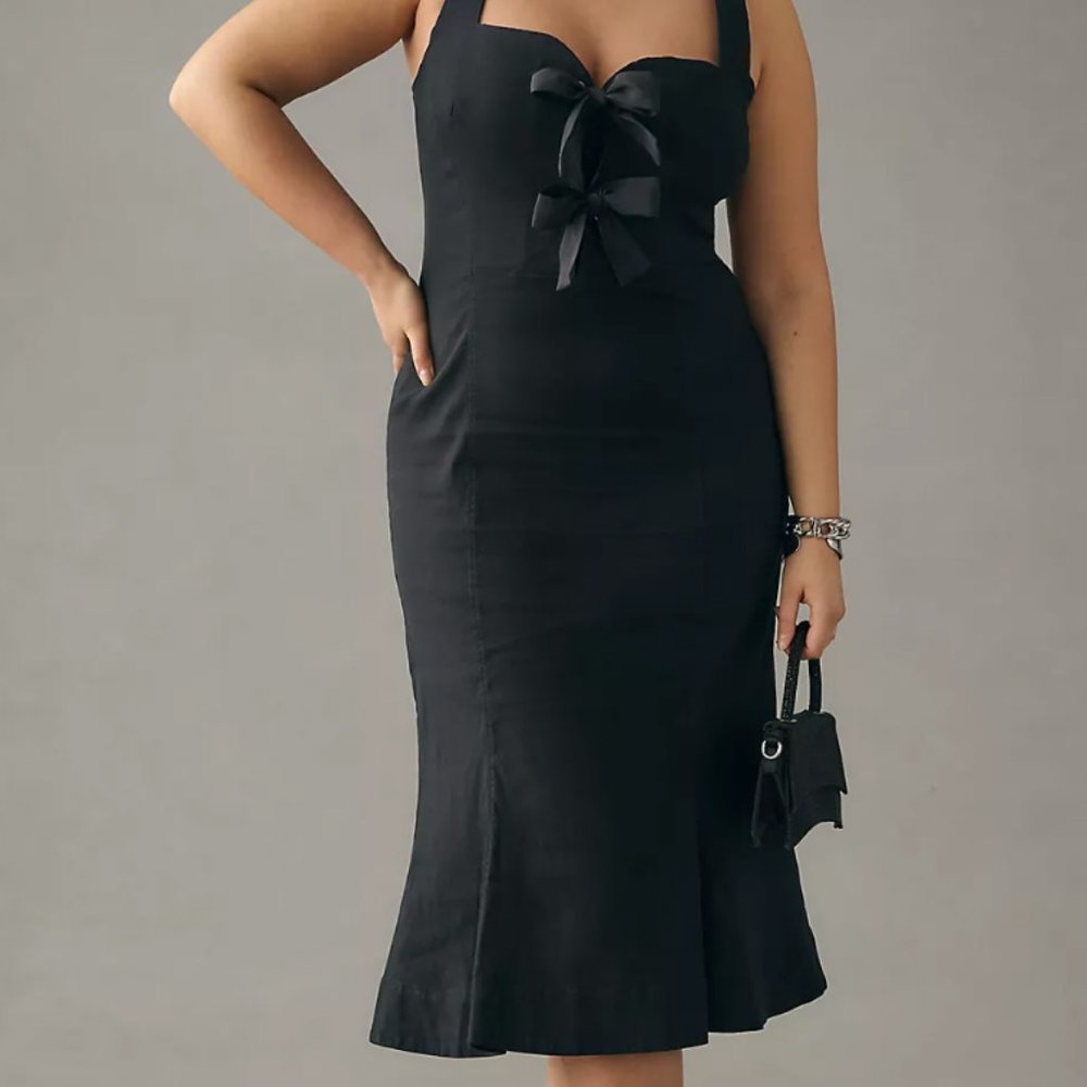By Anthropologie Sweetheart Bow Dress